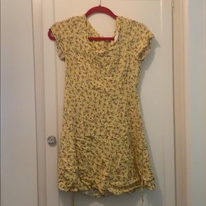 Forever 21 yellow floral print dress